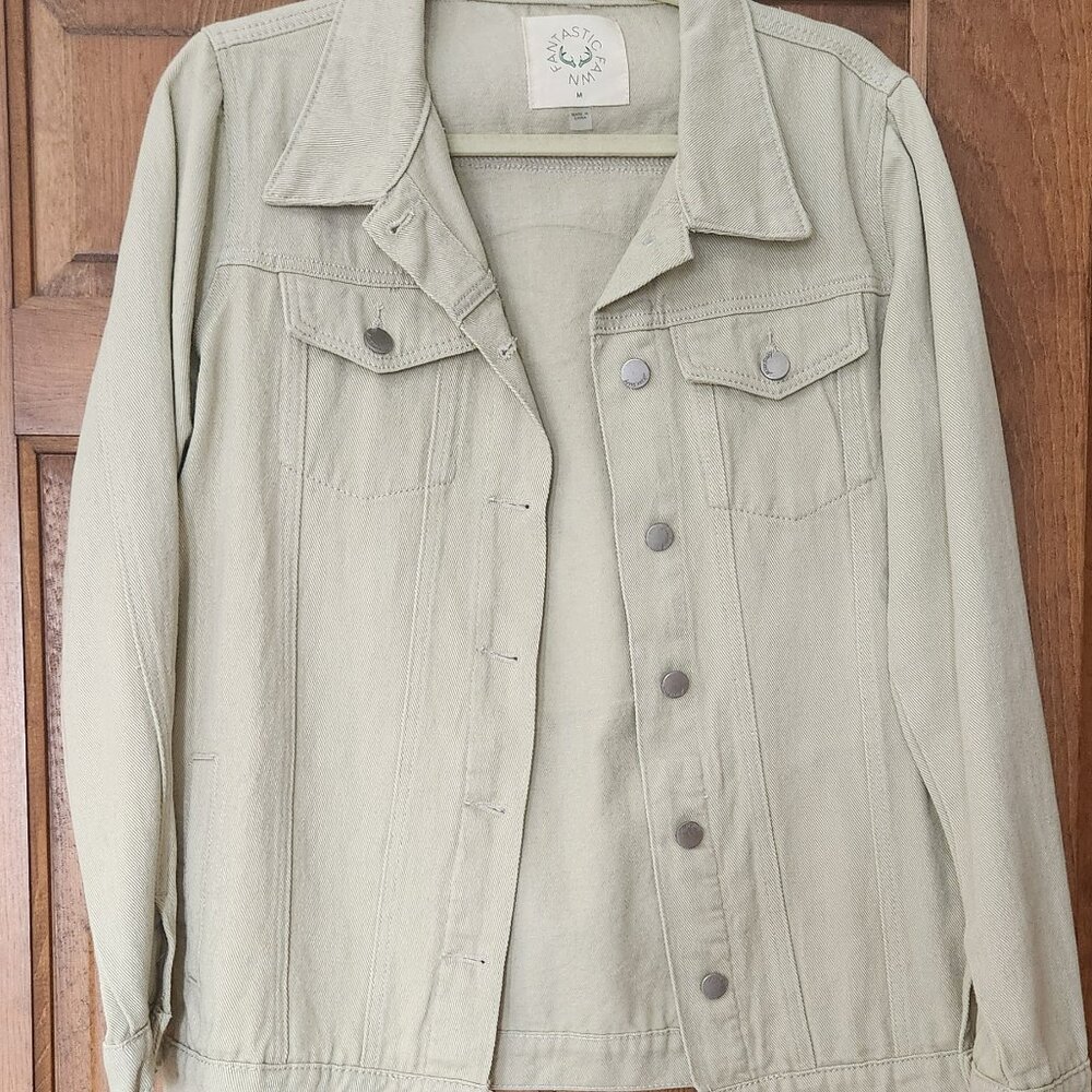 100% Cotton Fantastic Fawn Smiley Face Jacket - M